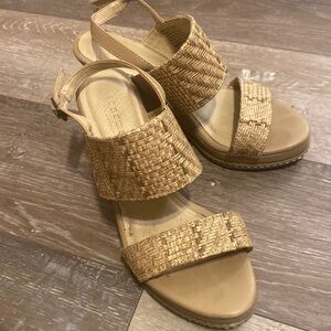 Sonoma Life Stride wedge heel canvas shoe.